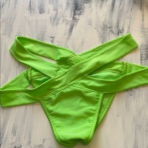 NWOT Lime Green Rave Bottoms
